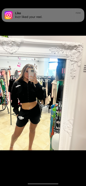 Open image in slideshow, All Colours WF Inspired Cropped Zipped Hoodie And Shorts Set
