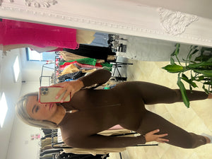 All Colours Zip Long Sleeve Full Ribbed Unitard Jumpsuit